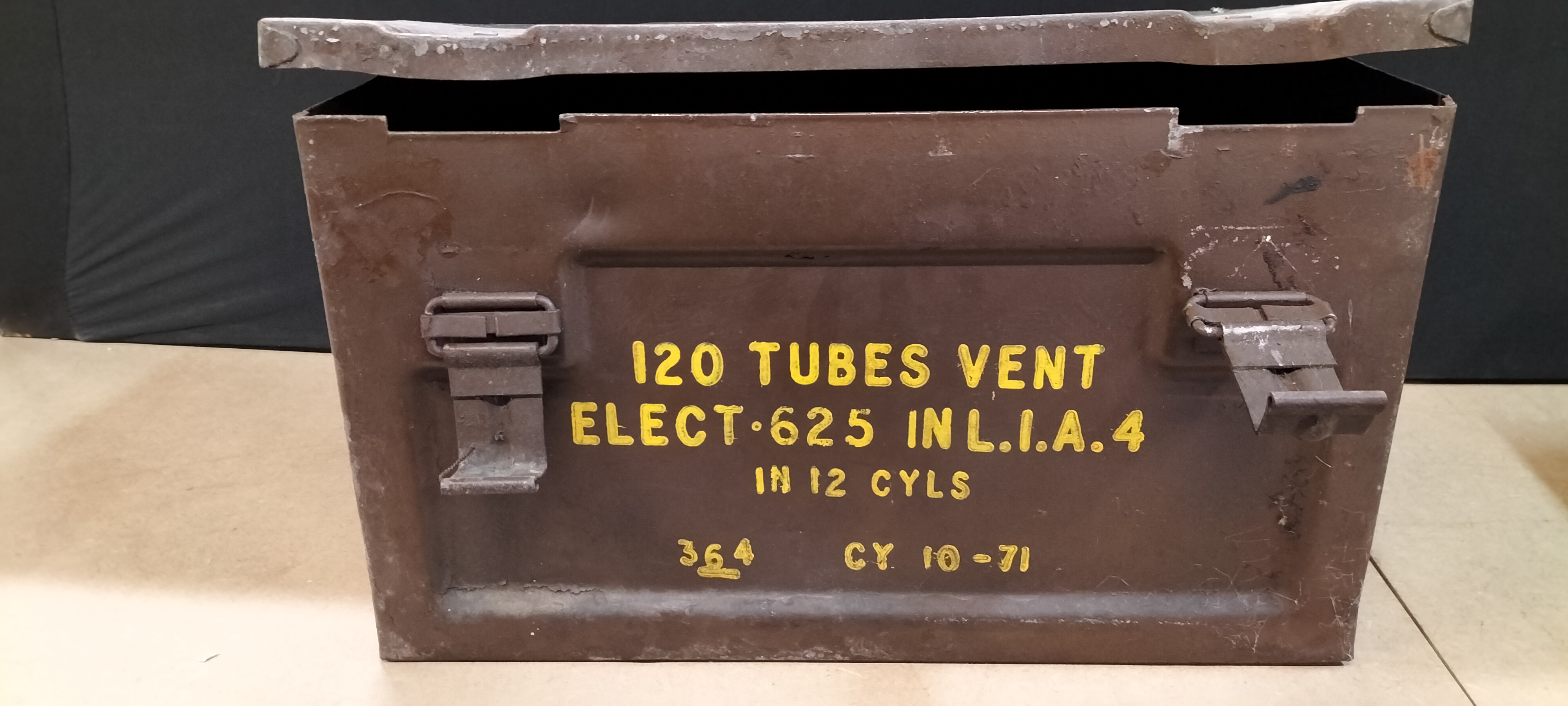 A Cold War Steel Ordnance Storage Box Dated 10-71, L.I.A.4