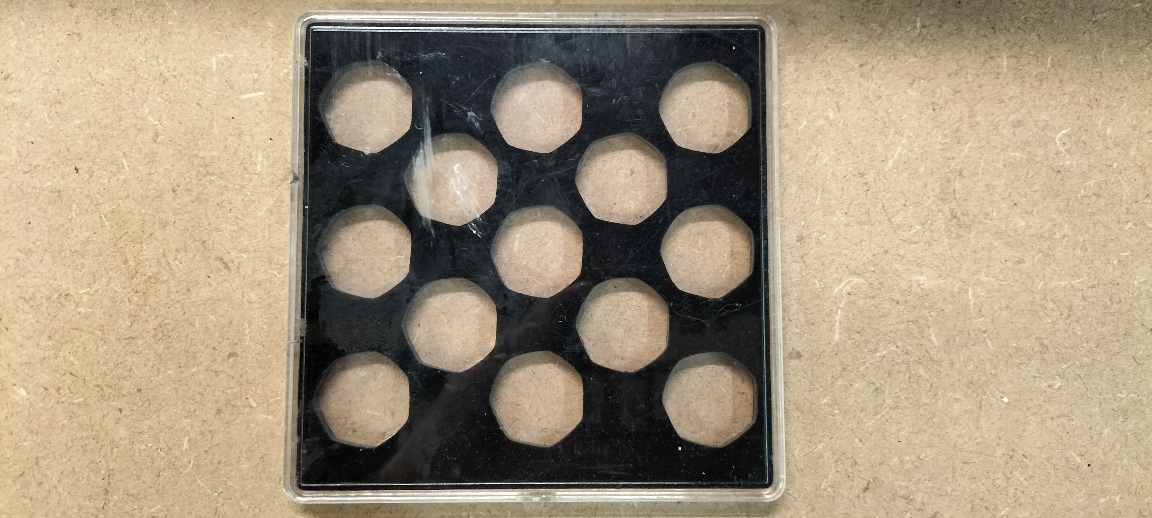 An Acrylic Coin Display Case for UK 50p Coins