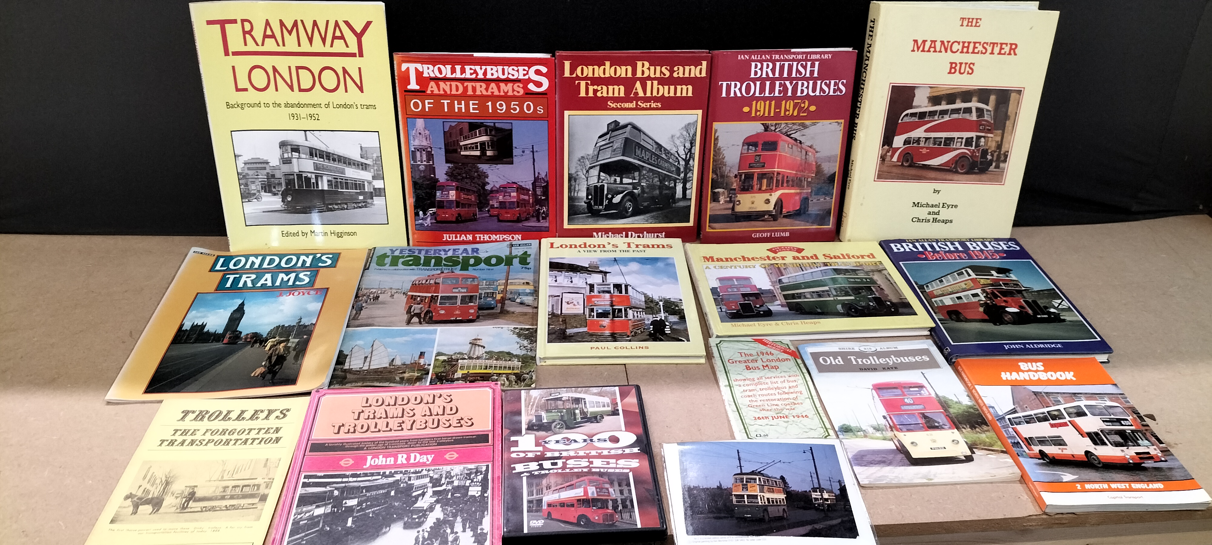 A Collection of Books Magazines and Multimedia Items on British Trams and Buses