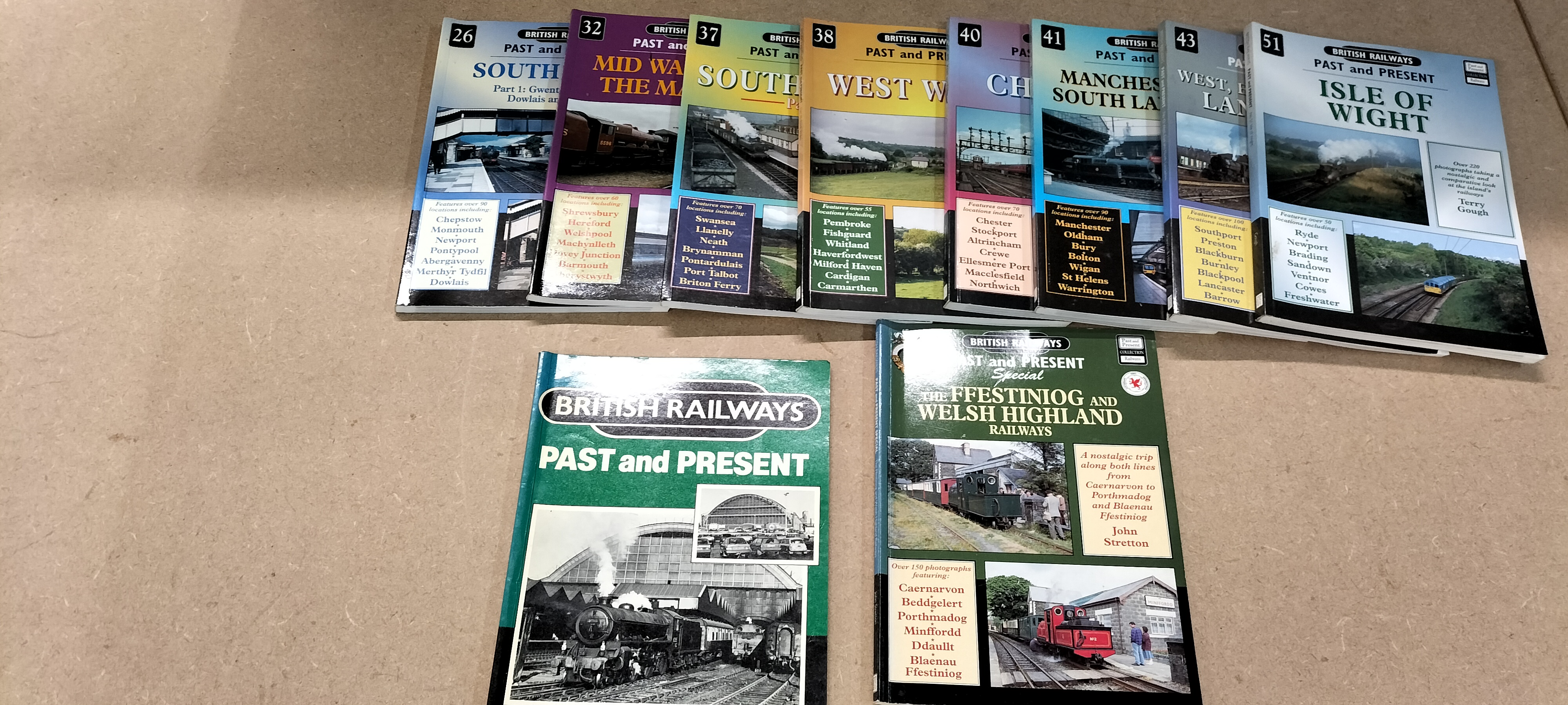 A Collection of 10 British Railways Past and Present Series Softcover Books