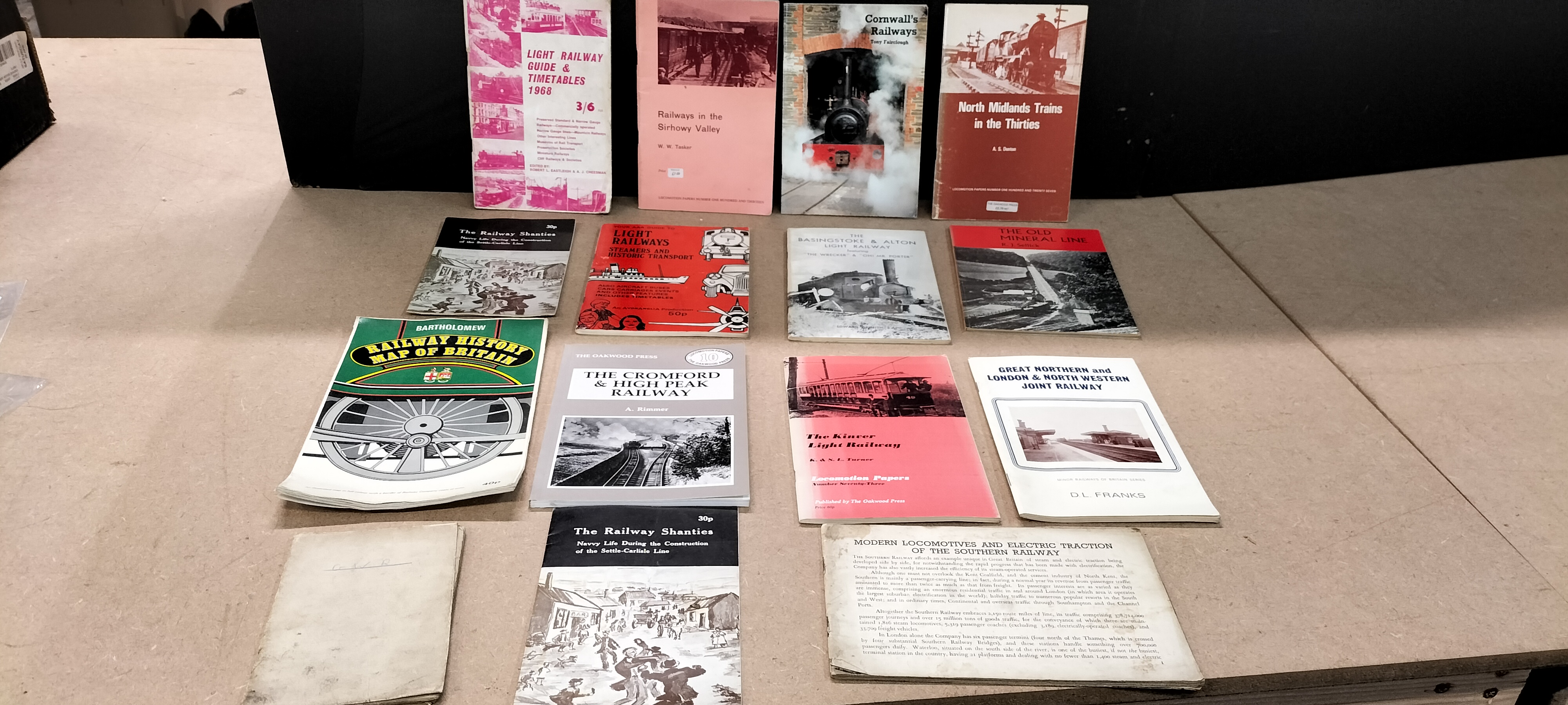 A Collection of 15 Vintage Ian Allan and Oakwood Press Paper Railway Booklets