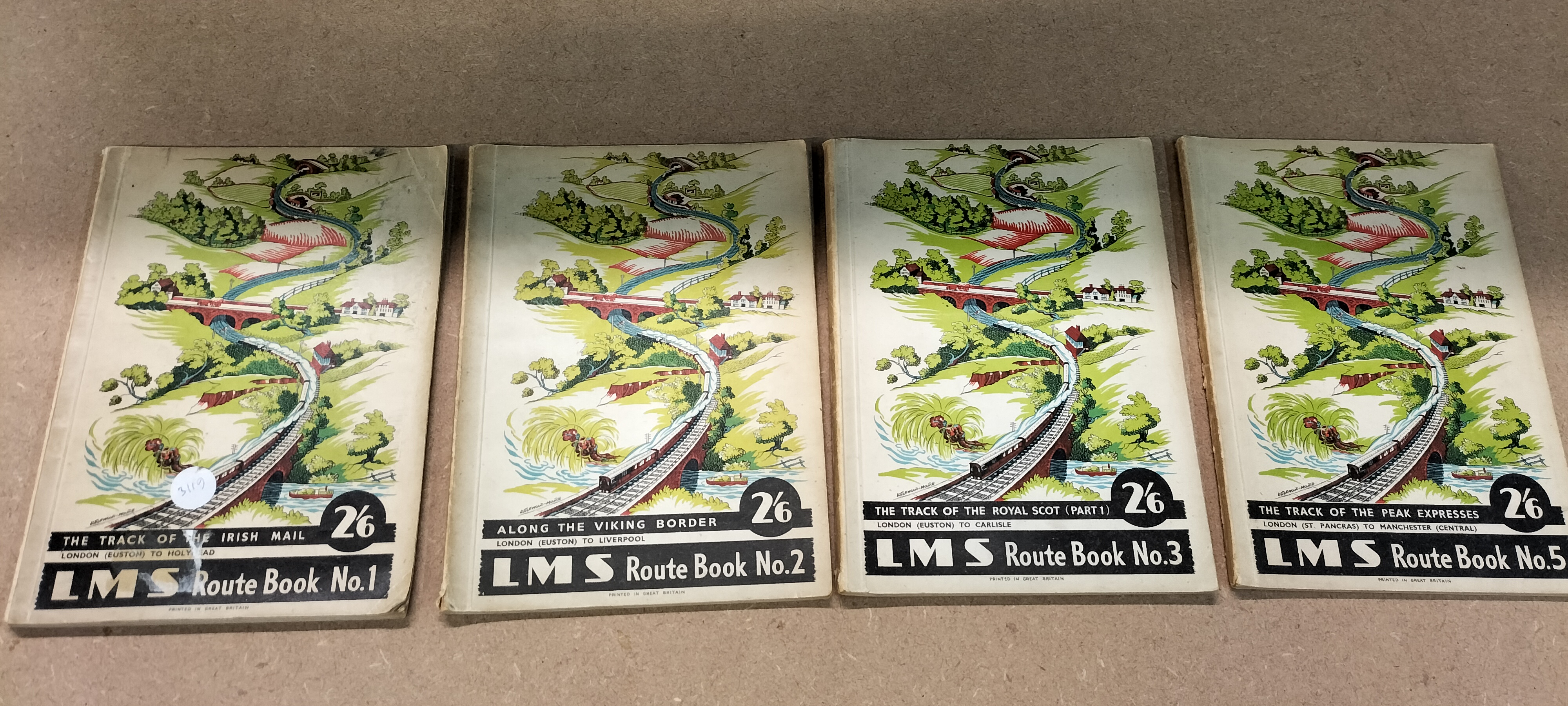 4 Vintage LMS Paper Route Books, No.1, No.2, No.3 and No.5