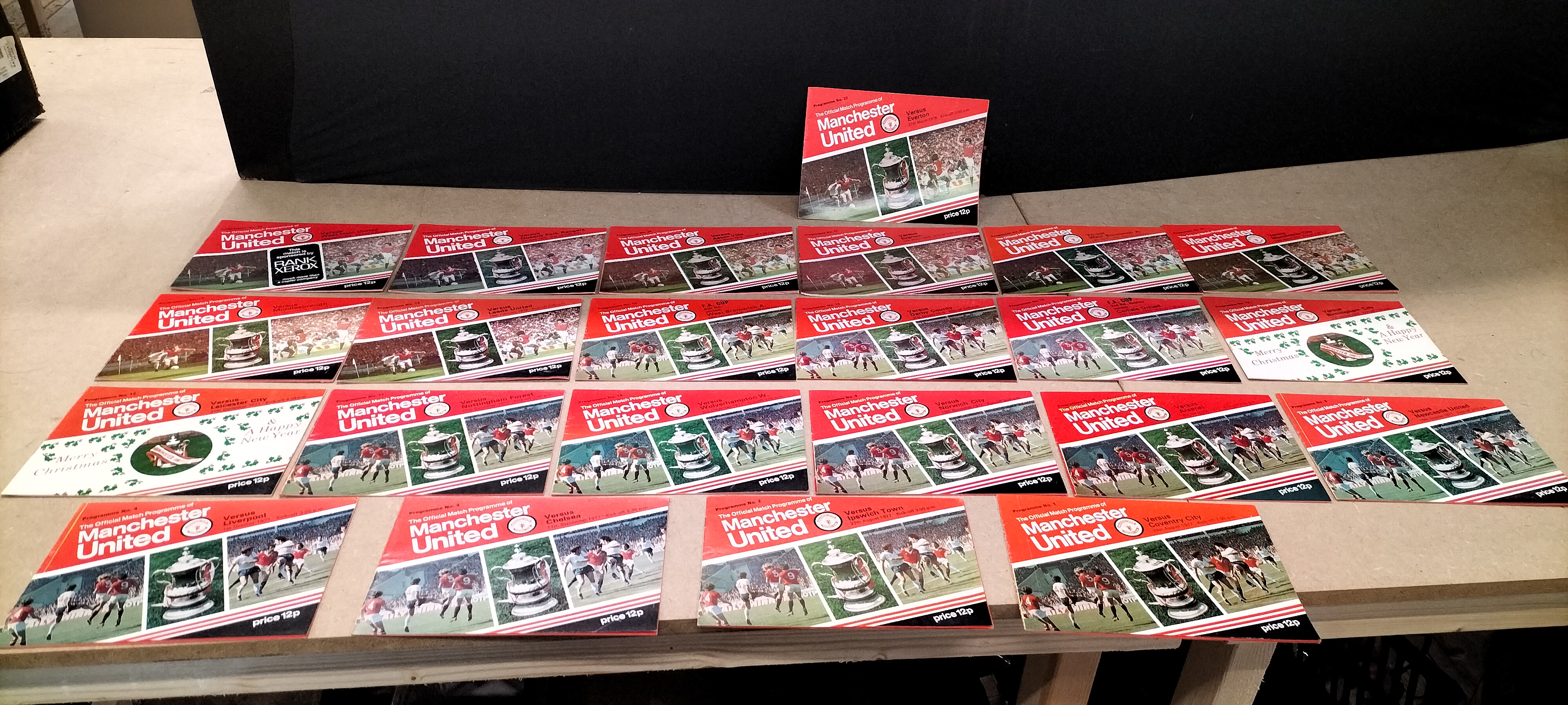 21 1977-1978 Season Manchester United Official Match Programmes