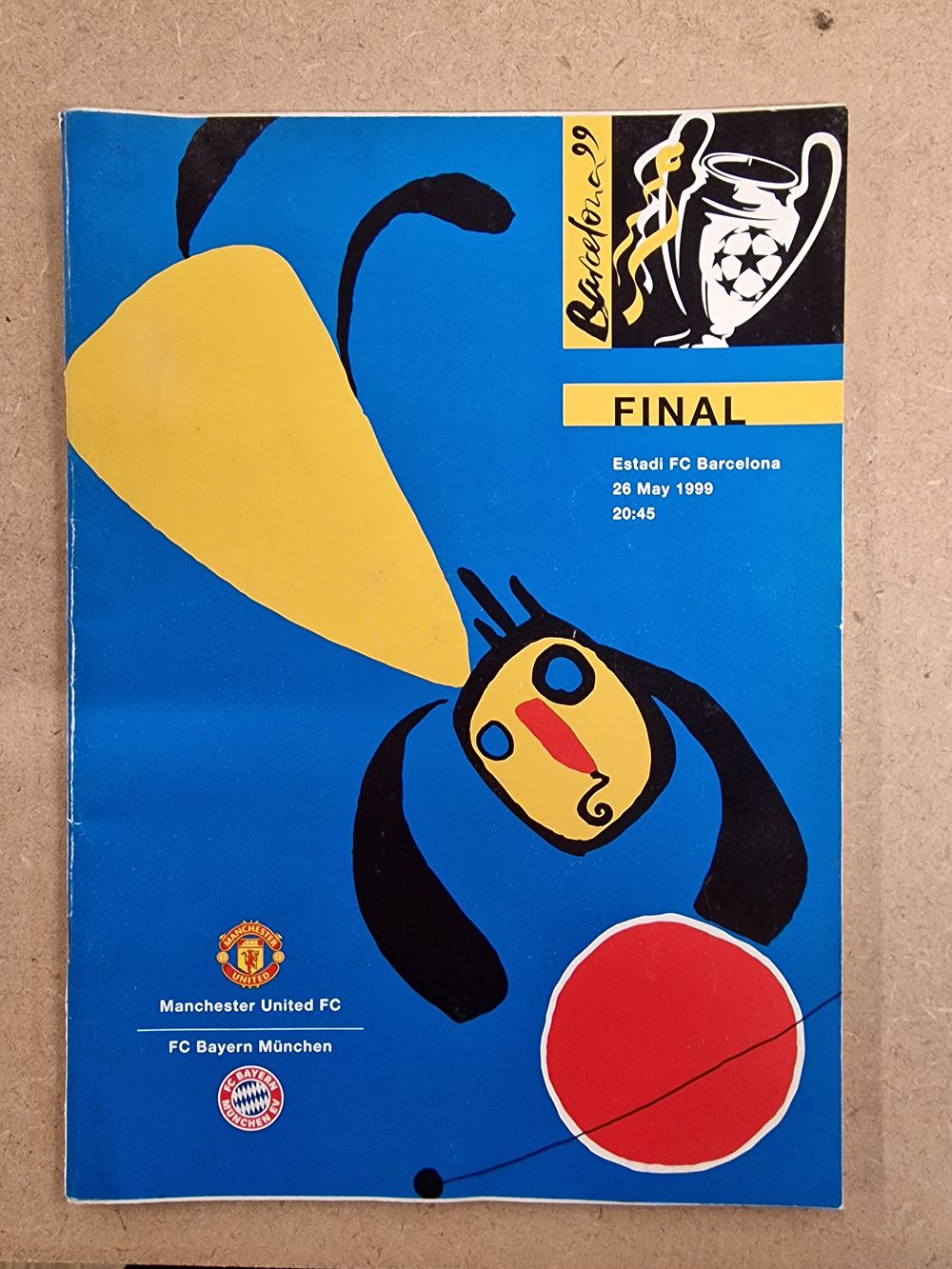 Lot 478: Official 1999 UEFA Champions League Final Manchester United v Bayern Munich Match Programme