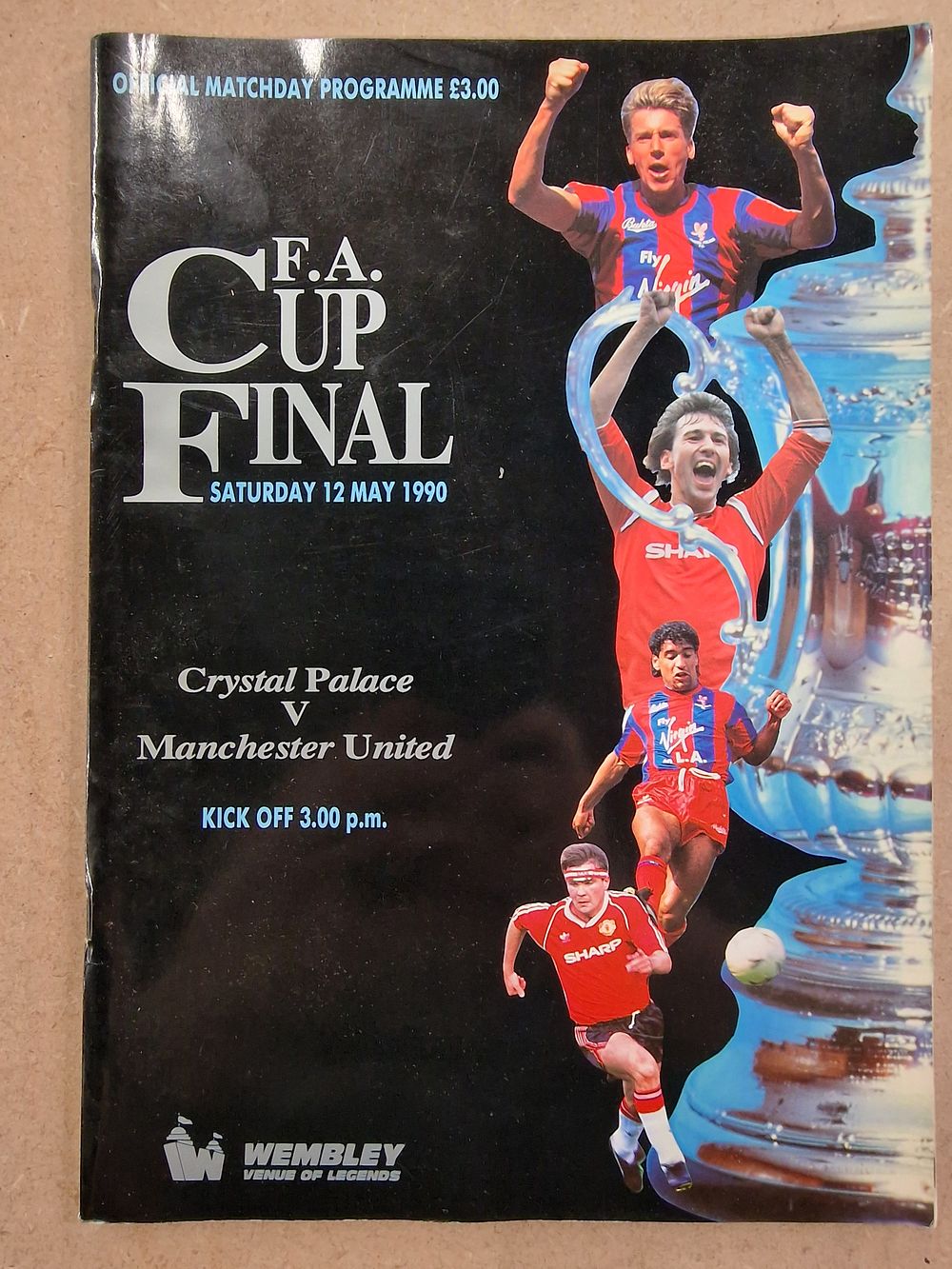 Lot 479: A 1990 F.A. Cup Final Official Matchday Programme, Crystal Palace v Manchester United