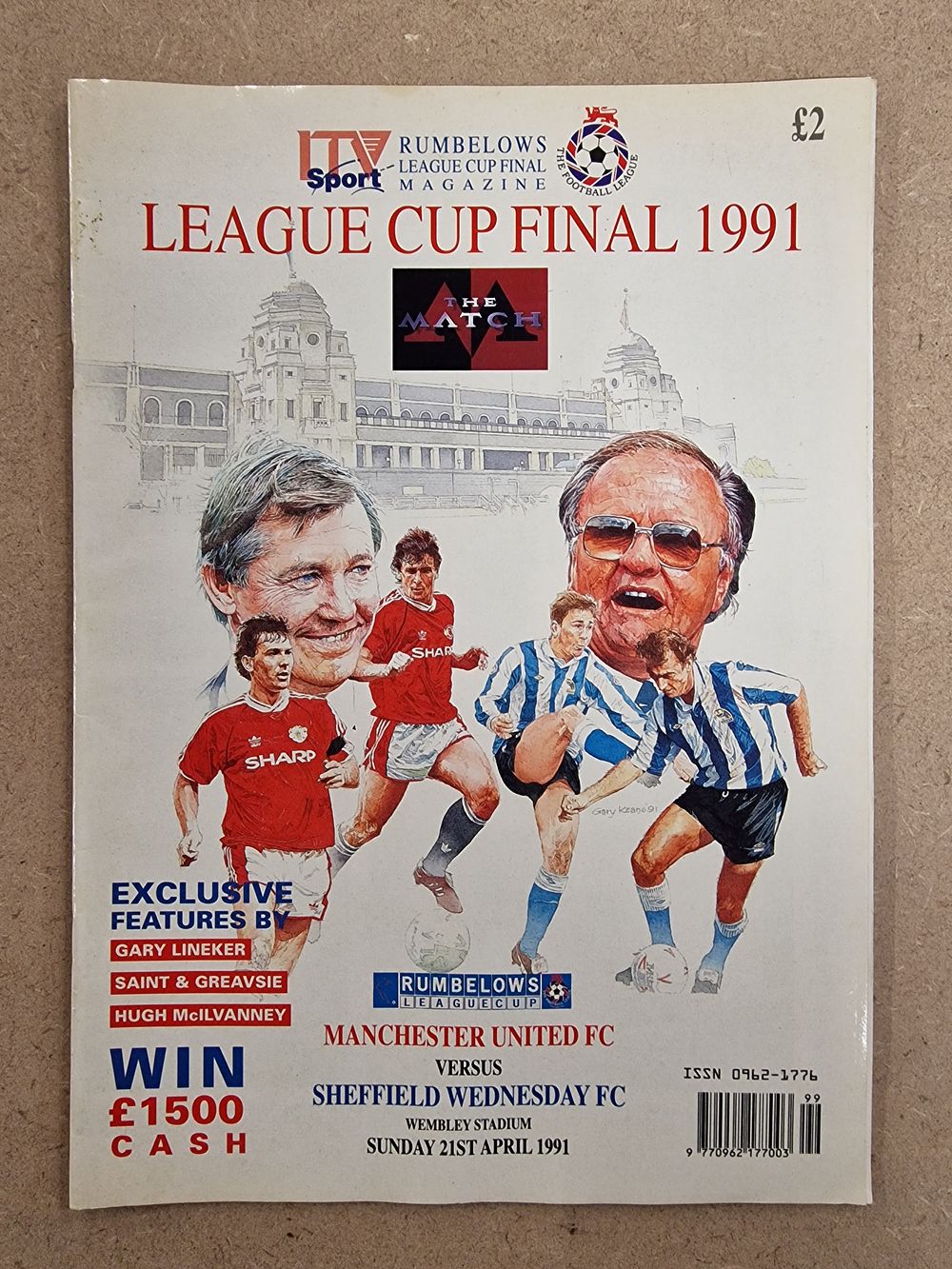 Lot 480: A 1991 Rumbelows League Cup Final The Match Souvenir Magazine