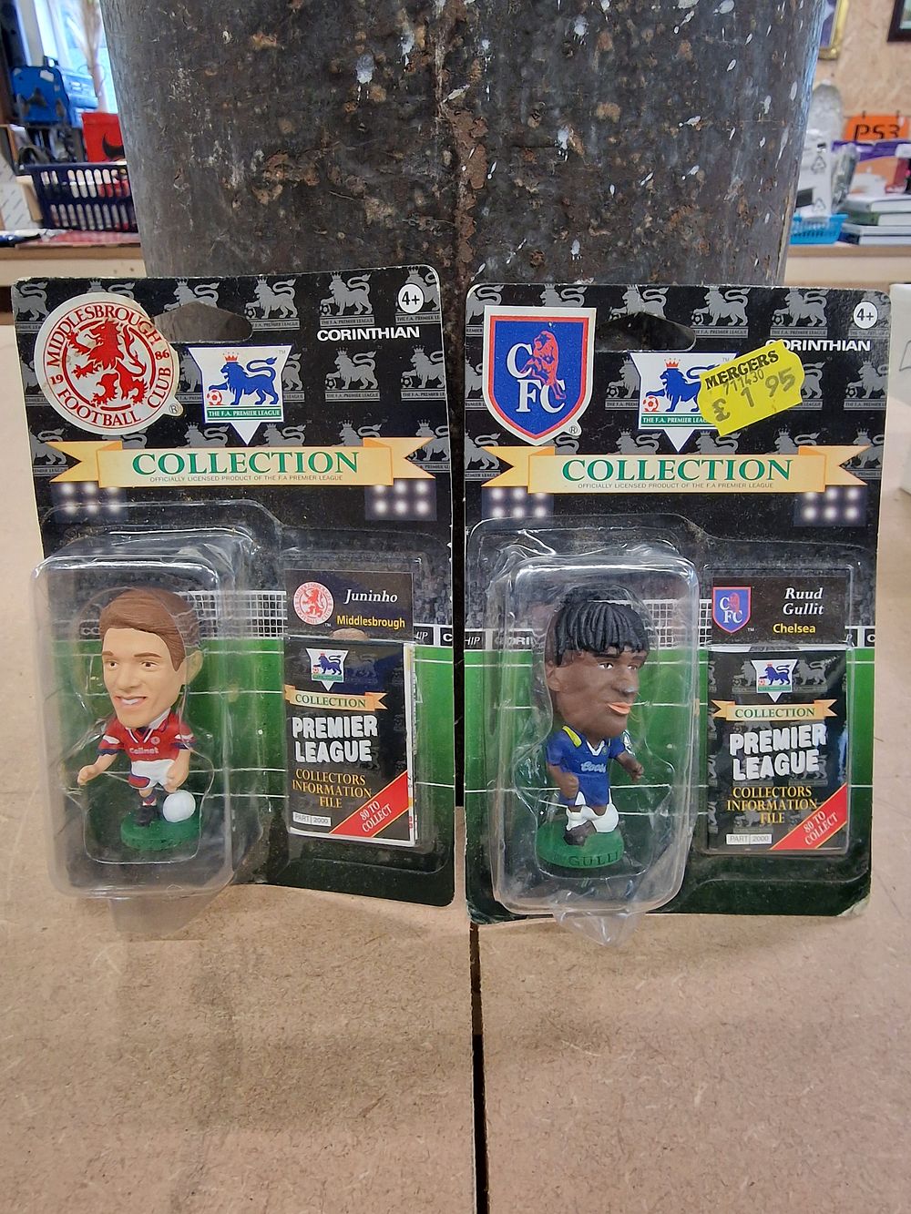 Lot 490: 2 Factory Sealed Corinthian Collection Premier League Football Figurines, Ruud Gullit and Juninho