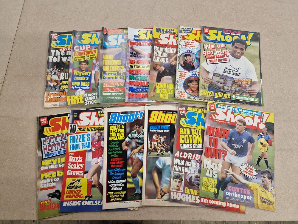 Lot 496: A Collection of 12 Shoot! Football Magazines