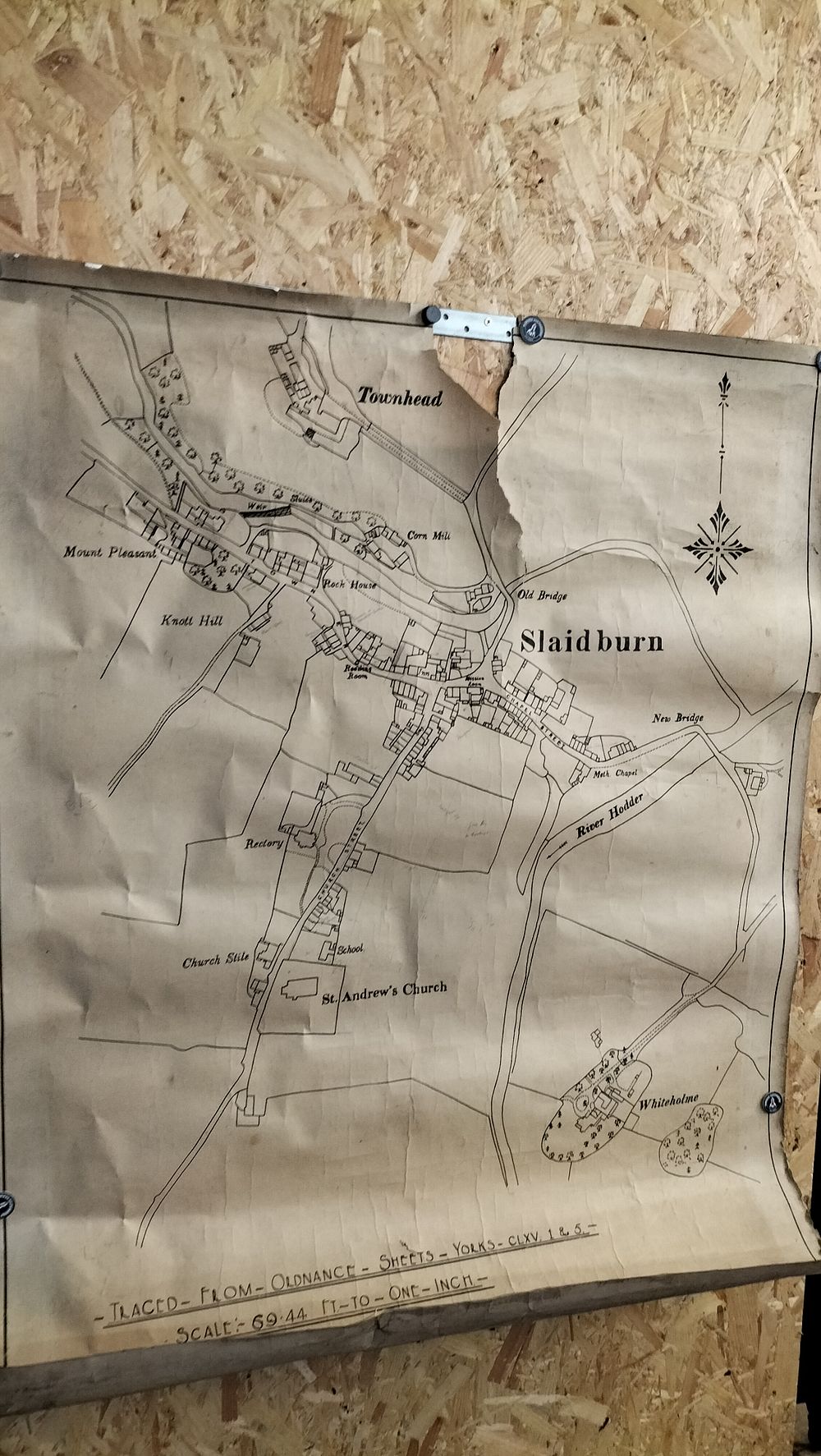Lot 159: A Large-Scale Traced Paper Map of Slaidburn by A. H. Todd, 1934