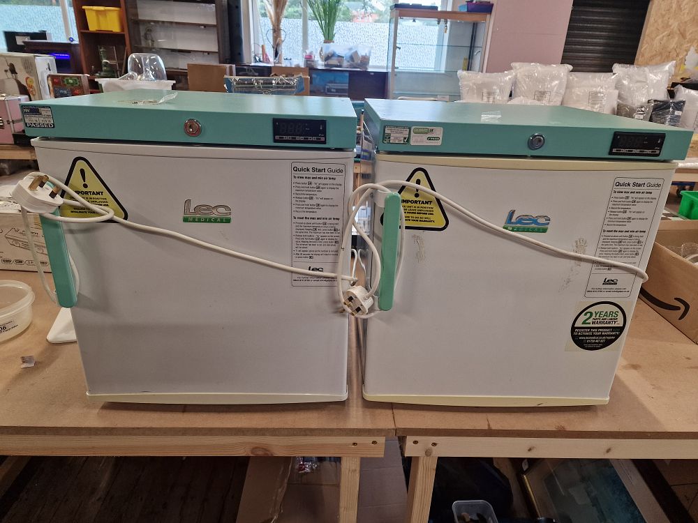 Lot 288: A Pair of Lec Medical Metal Pharmacy Refrigerators, Model PSR273UK