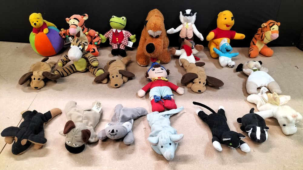Lot 291: A Collection of 20 Disney Plush and Beanbag Toys