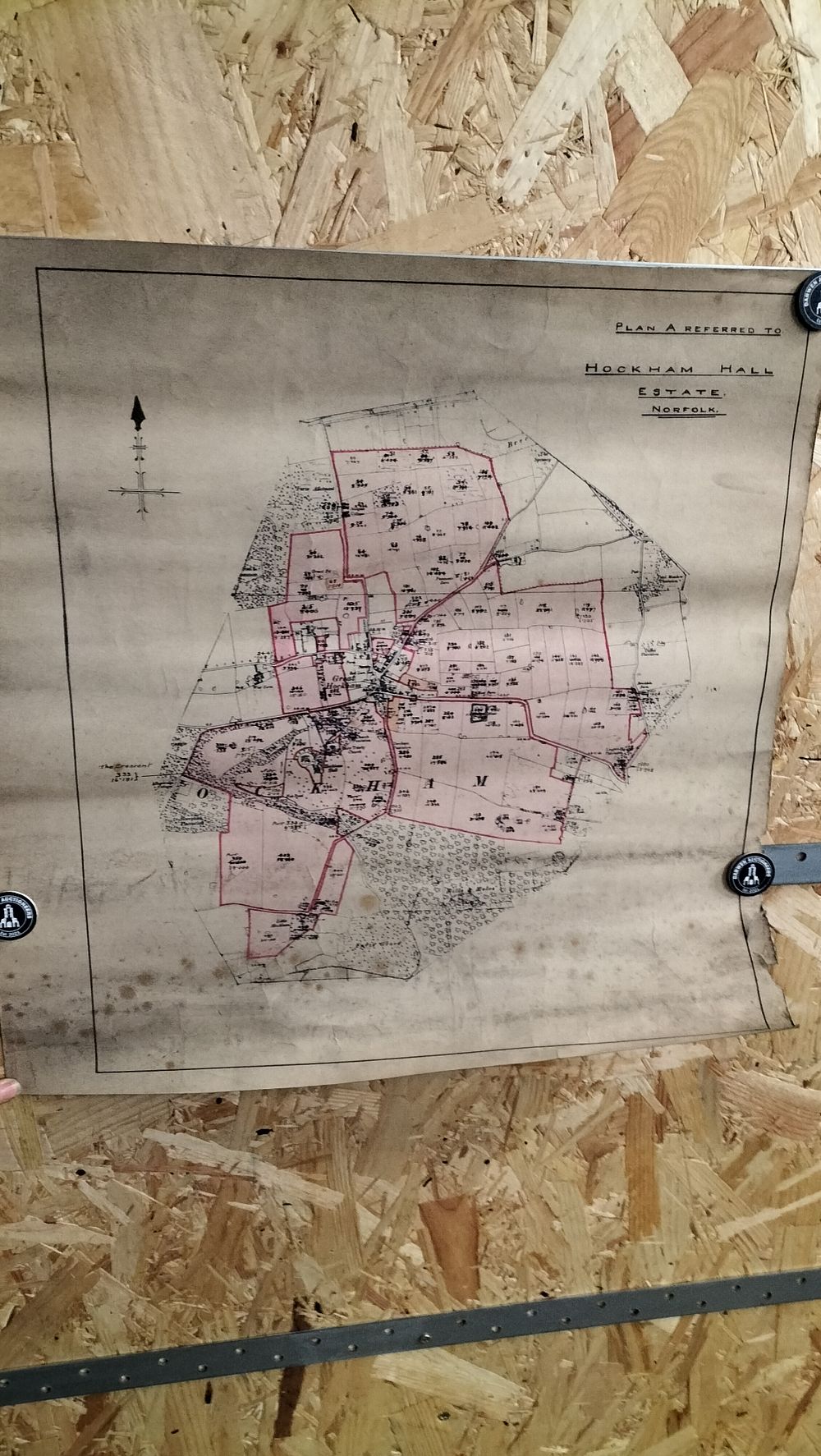 Lot 297: A Printed Paper Hockham Hall Estate Norfolk Plan