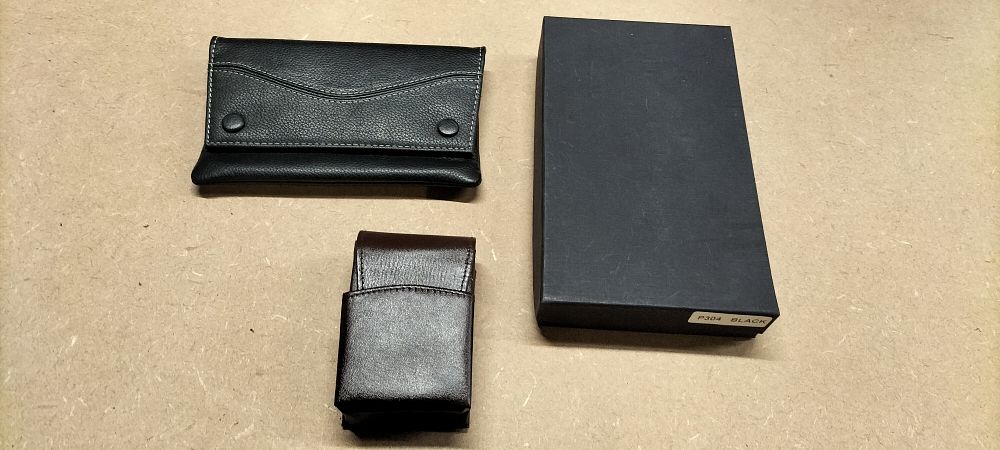 Lot 306: 2 Leather Smoker's Accessories including Bon Wade Tobacco Pouch, Model P304