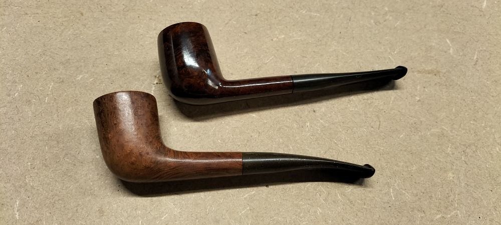 Lot 310: 2 Briar Billiard Tobacco Pipes including Duncan and Republic of Ireland B38 Examples