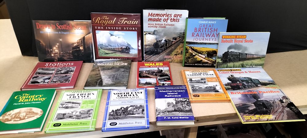 Lot 319: A Collection of 15 Railway Interest Books Including Middleton Press Titles