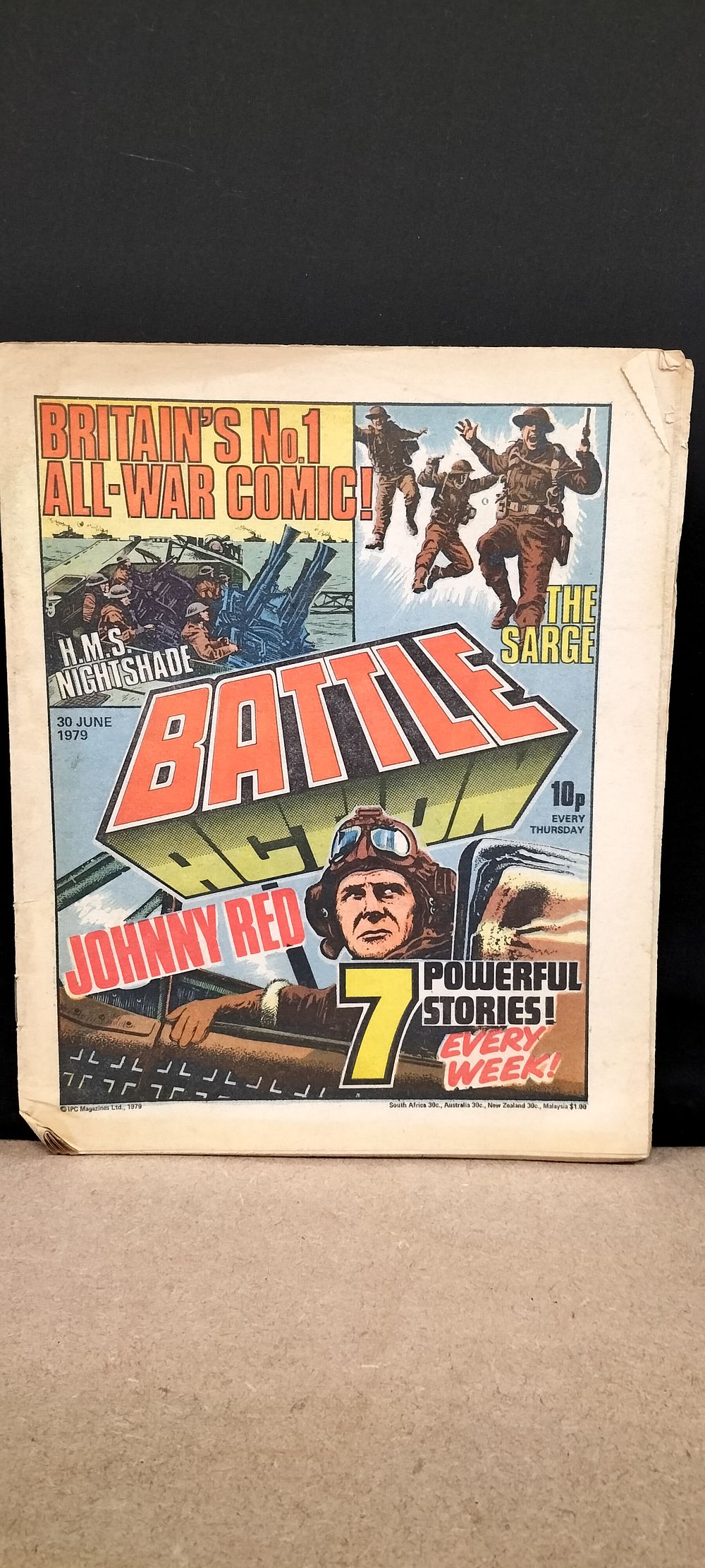 Lot 329: A Single Vintage IPC Magazines Ltd. Paper Battle Action Comic, 30 June 1979