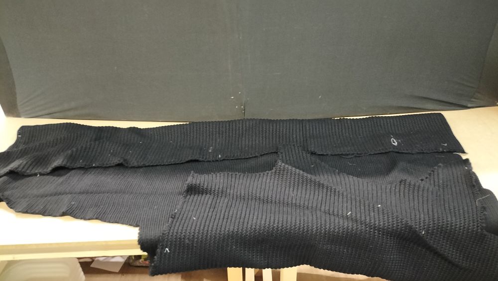 Lot 341: A Heavy-Gauge Black Knitted Textile Panel