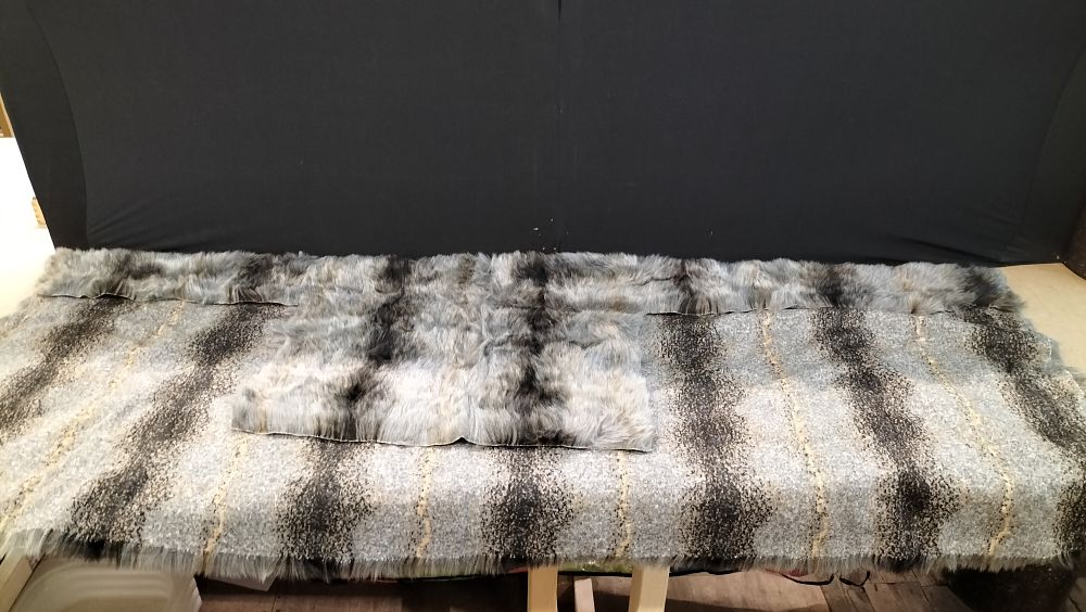 Lot 342: A Multi-Tonal Faux Fur Textile Rectangular Panel Piece