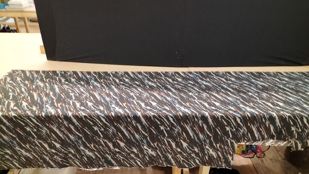 Lot 346: A Length of Abstract Stripe Pattern  Fabric