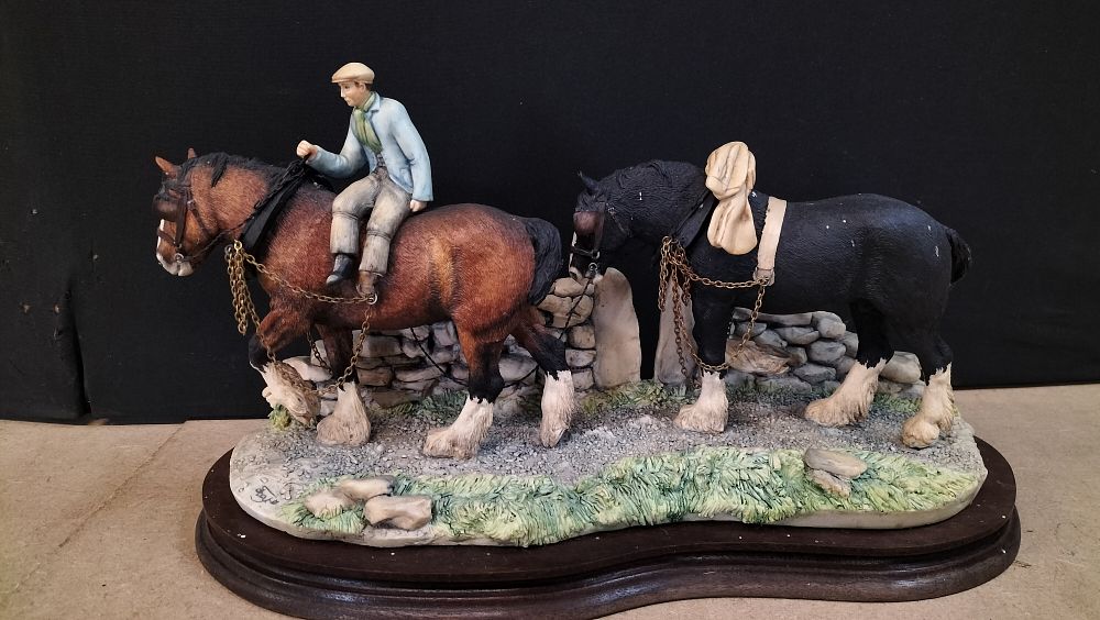 Lot 154: A Border Fine Arts Composite Coming Home Horse Group JH9