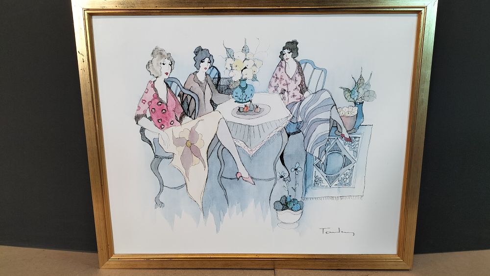 Lot 160: Itzchak Tarkay Blissful Moments Framed Seriolithograph Print