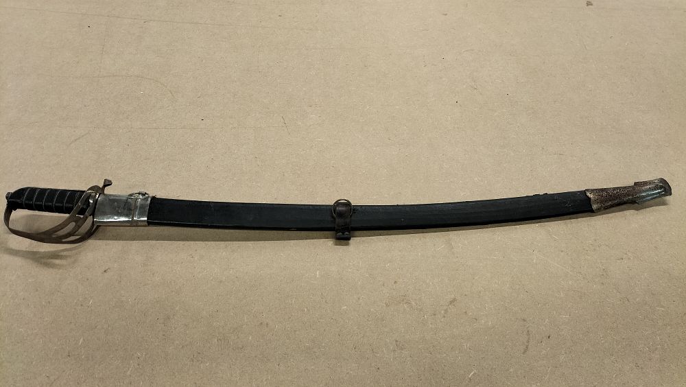 Lot 188: A  Reproduction Three-Bar Hilt Cavalry Saber with Scabbard