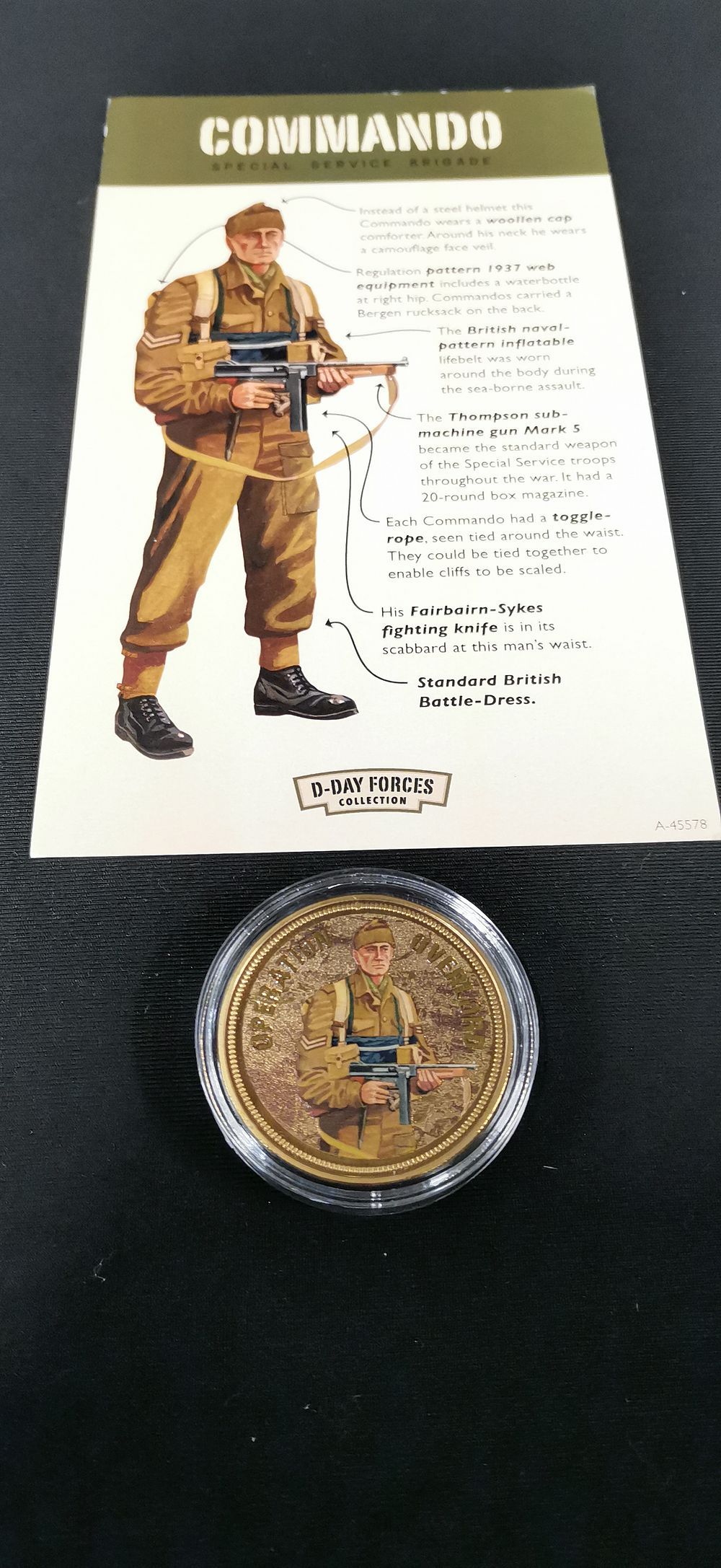 Lot 209: A Gold-Tone D-Day Forces Collection Operation Overlord Commemorative Medallion