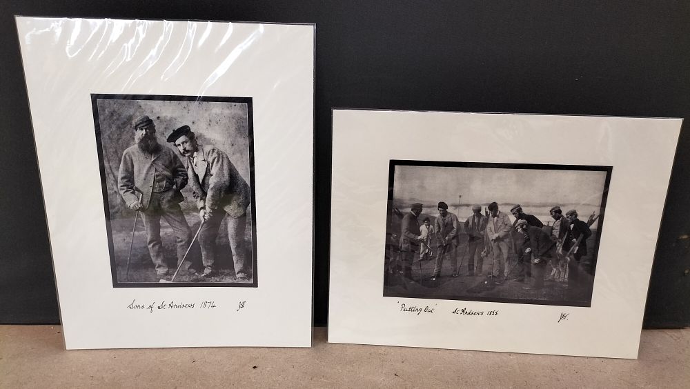 Lot 212: 2 Framed St Andrews Golf Historical Scene Prints