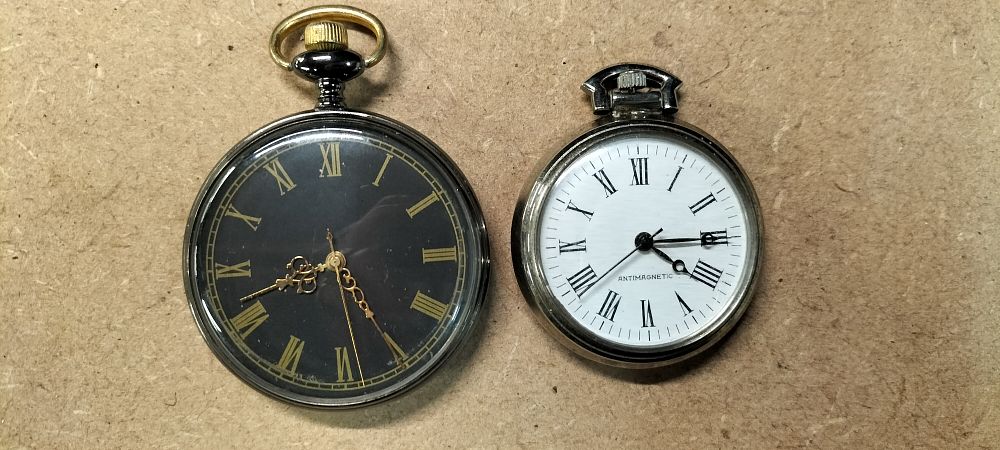 Lot 229: Two Open-Face Metal Pocket Watches