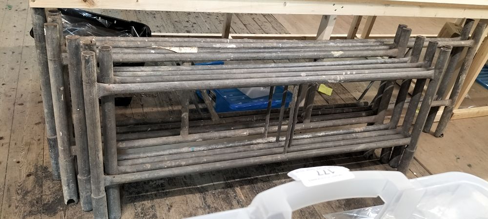 Lot 247: An Assortment of Galvanized Steel H-Frame Scaffolding Sections