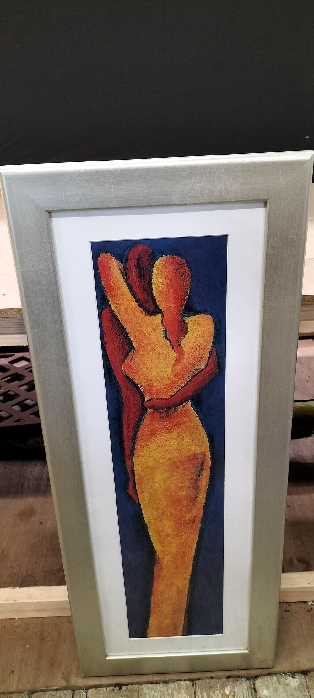 Lot 257: Modernist Stylised Lovers Framed Print