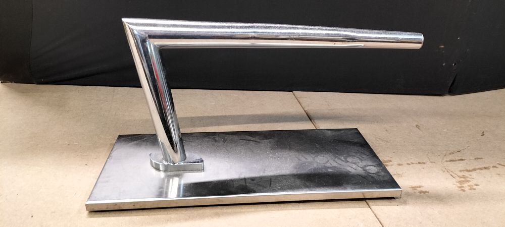 Lot 266: A Chrome Plated Countertop Accessory Display Stand