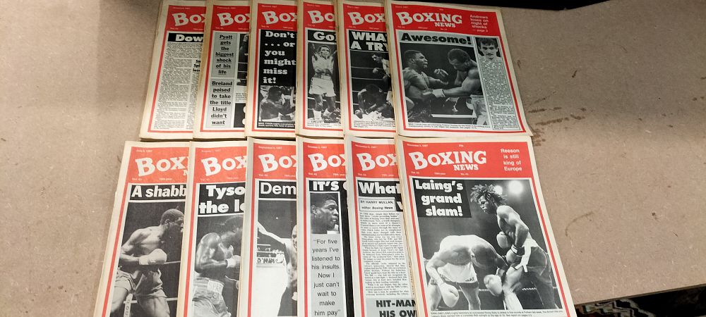 Lot 271: A Collection of 51 1987 Boxing News Magazines