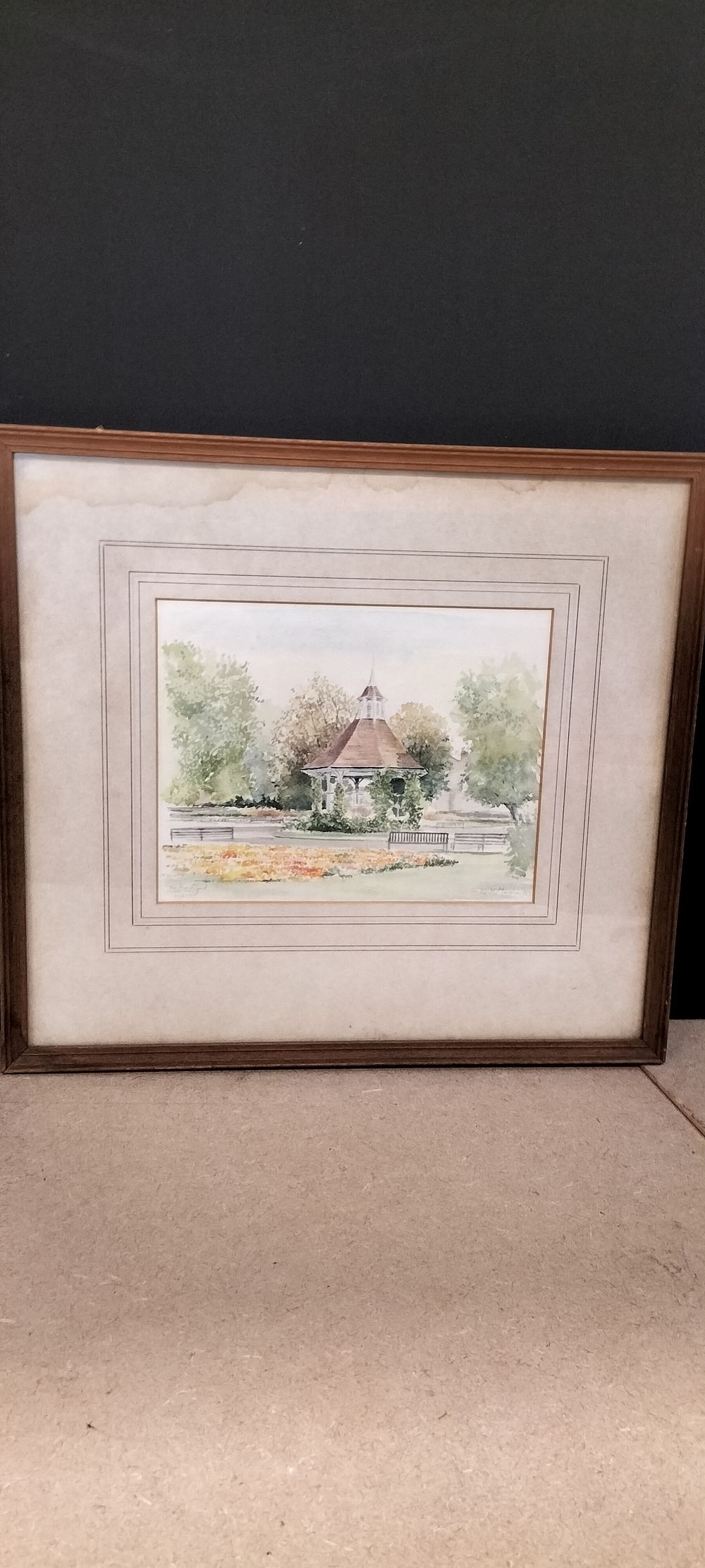 Lot 292: Keith Maughan (British, 20th Century) The Bandstand Chapelfield Norwich Watercolour