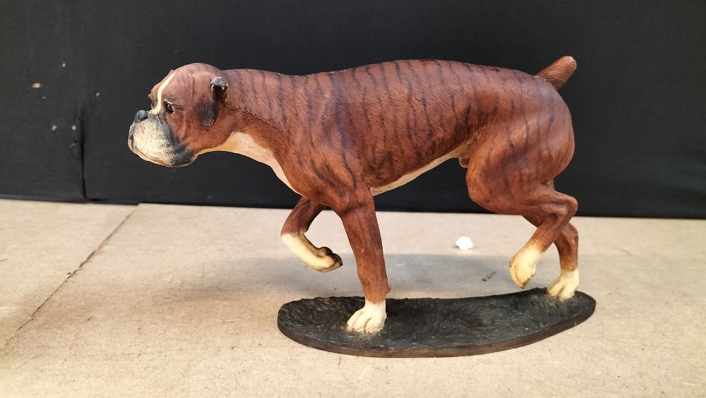 Lot 306: A Painted Composite Boxer Dog Figurine, Border Fine Arts Studio A9997