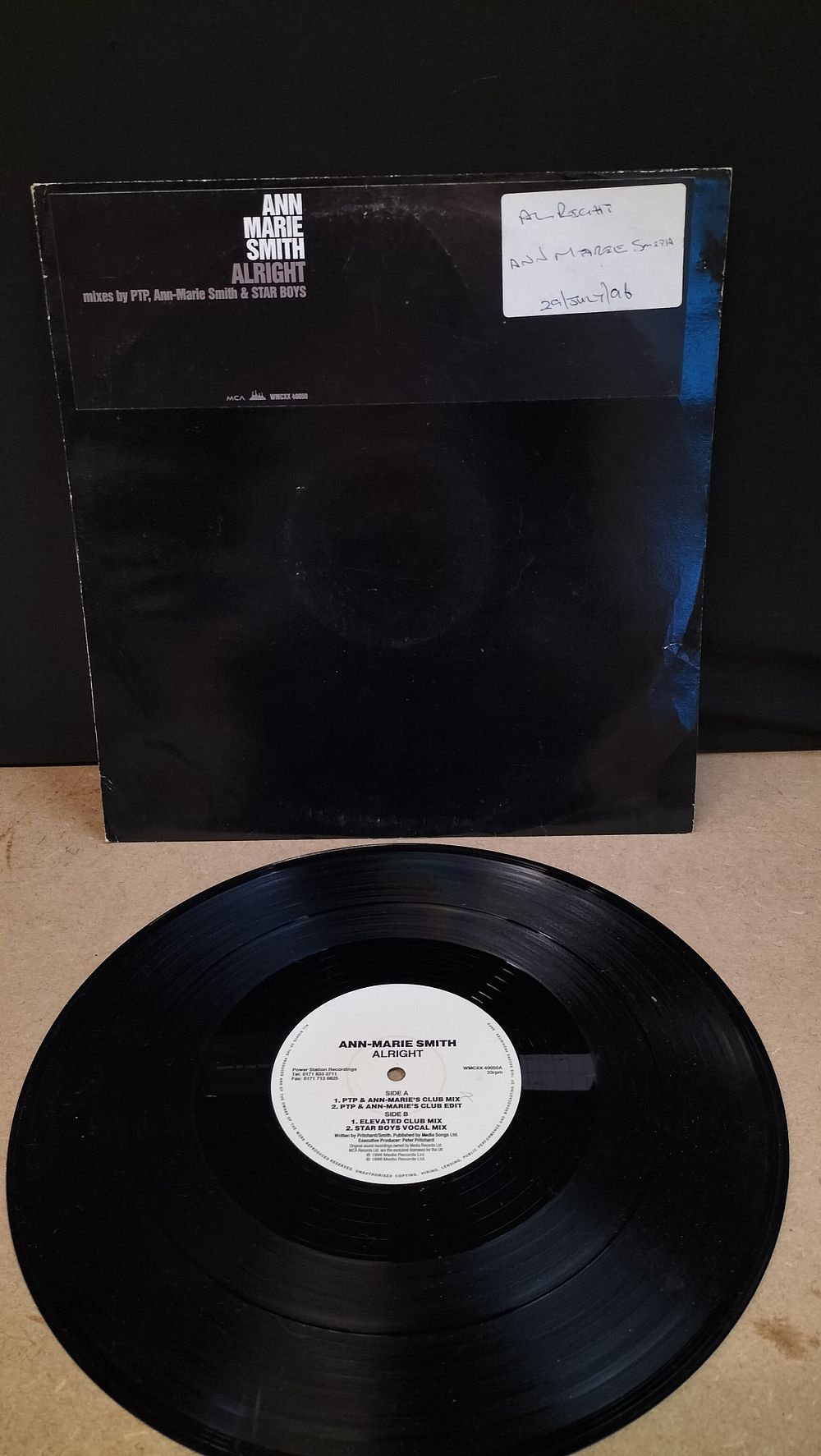 Lot 315: x1 Ann-Marie Smith Alright 12-inch Vinyl Single, WMCXX 40050