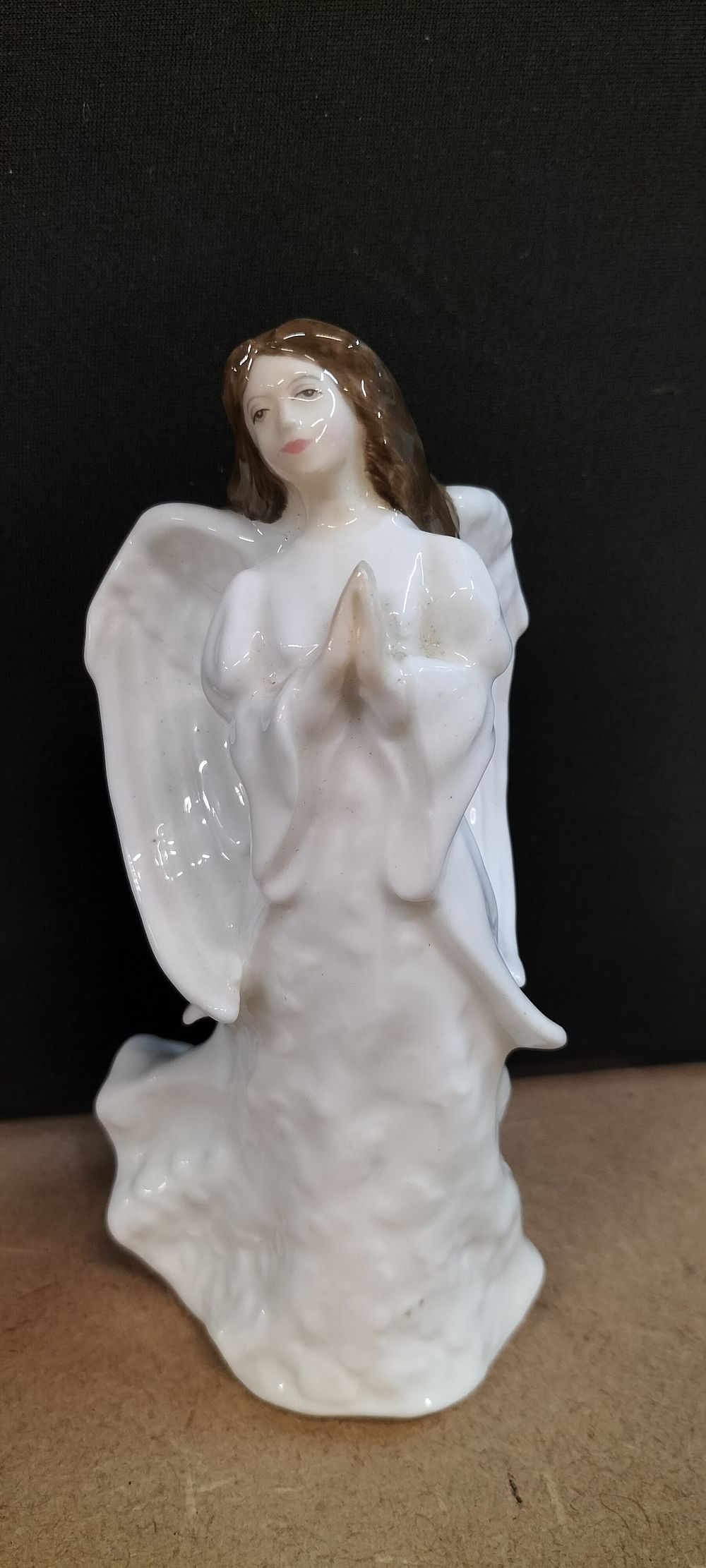 Lot 319: A Vintage Royal Doulton Glazed Porcelain Christmas Angel Figurine, HN 3733