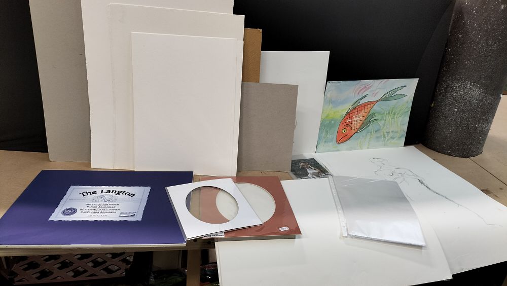 Lot 349: A Collection of Art Supplies and Works on Paper including The Langton Watercolour Paper