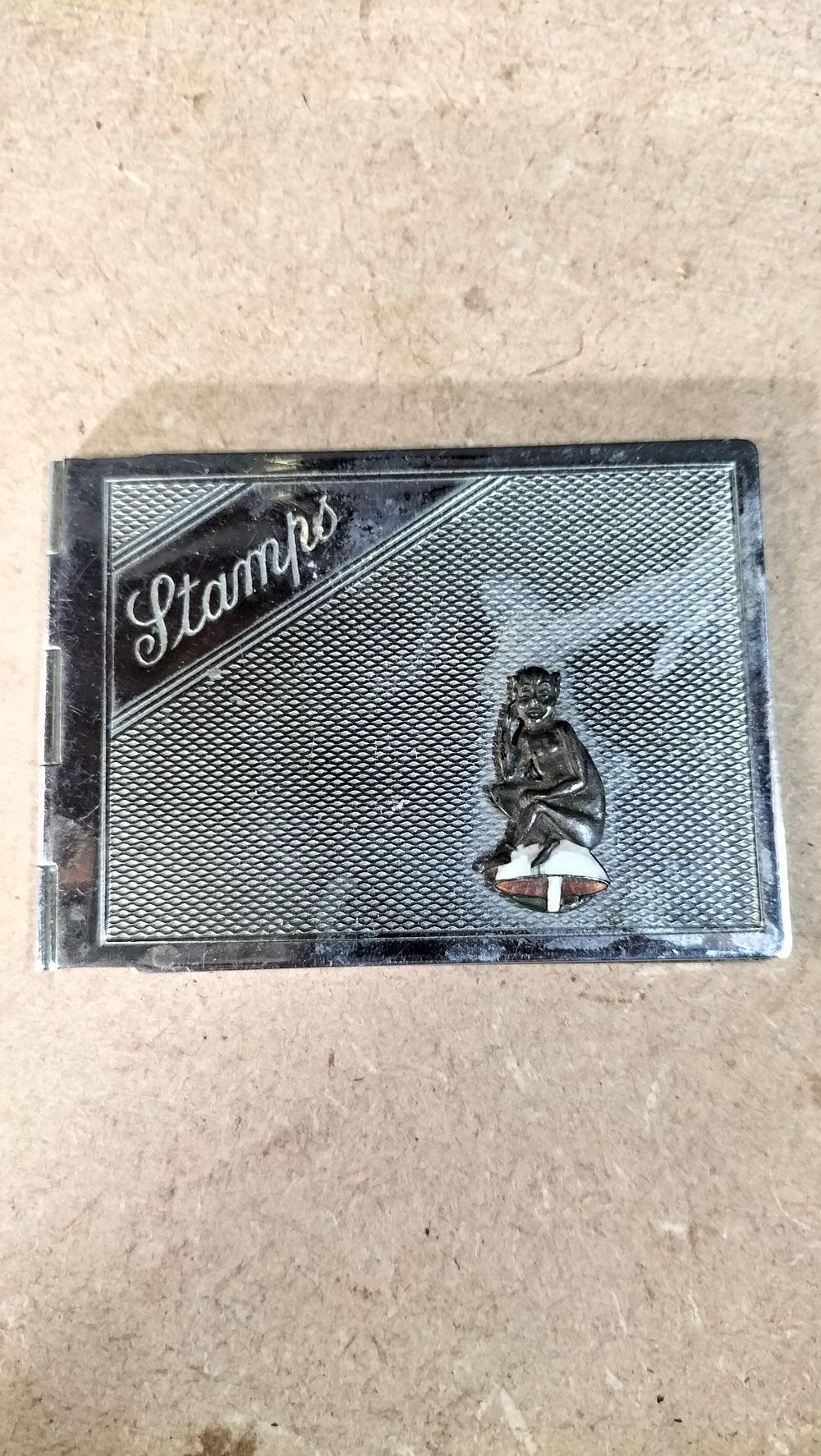 Lot 366: Art Deco Engine Turned Chrome Plated Stamp Case