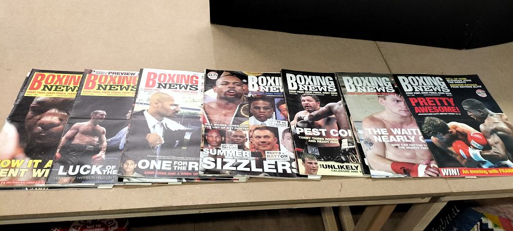 Lot 395: A Collection of 7 Boxing News Magazines Dated 2005
