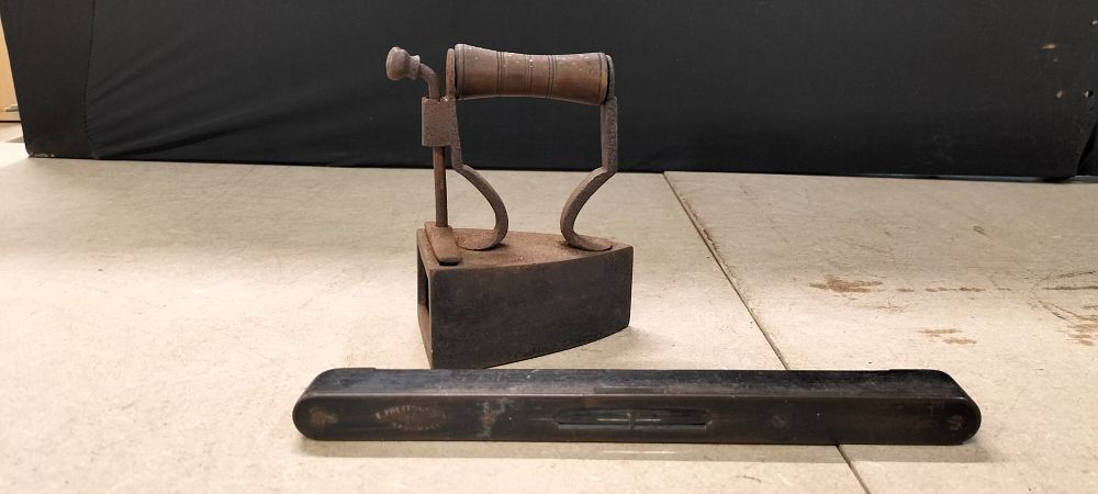Lot 401: Two Wood and Metal Tools including an E. Preston and Sons Spirit Level