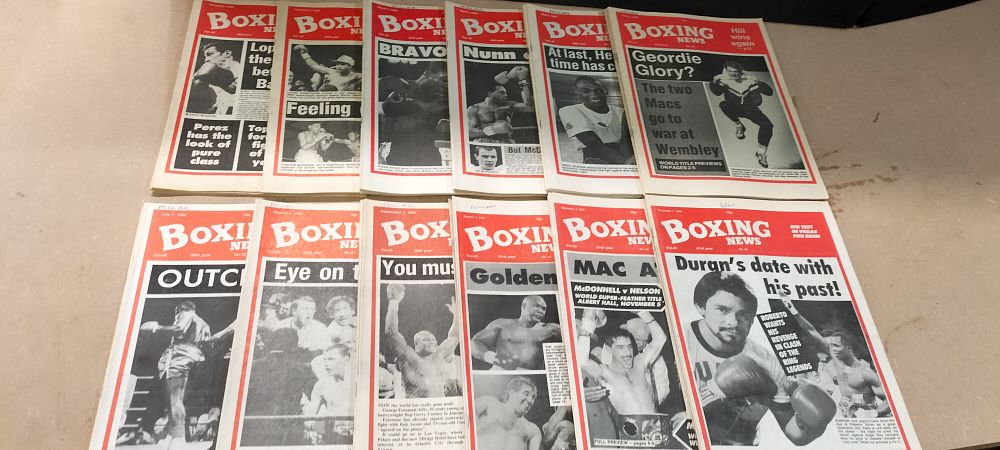 Lot 414: A Collection of 52 Original Boxing News Magazines 1989 Issues