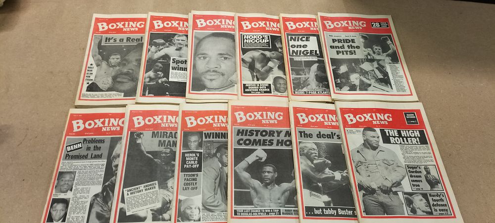 Lot 415: A Collection of 52 Boxing News Magazines from 1990