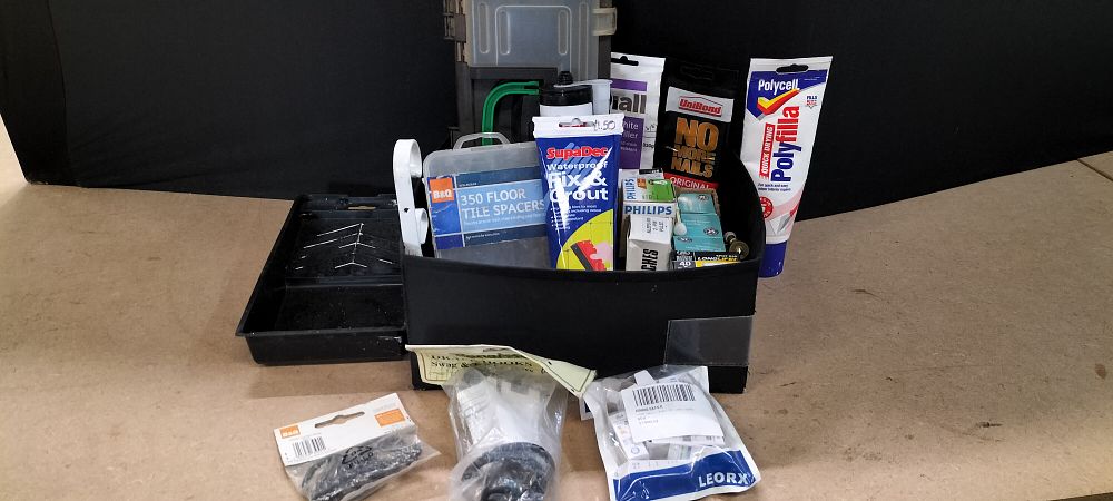 Lot 248: A Collection of Home Improvement and DIY Consumables including UniBond and Philips Brands