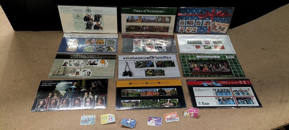 Lot 256: A Collection of UK Royal Mail Mint Stamp Presentation Packs