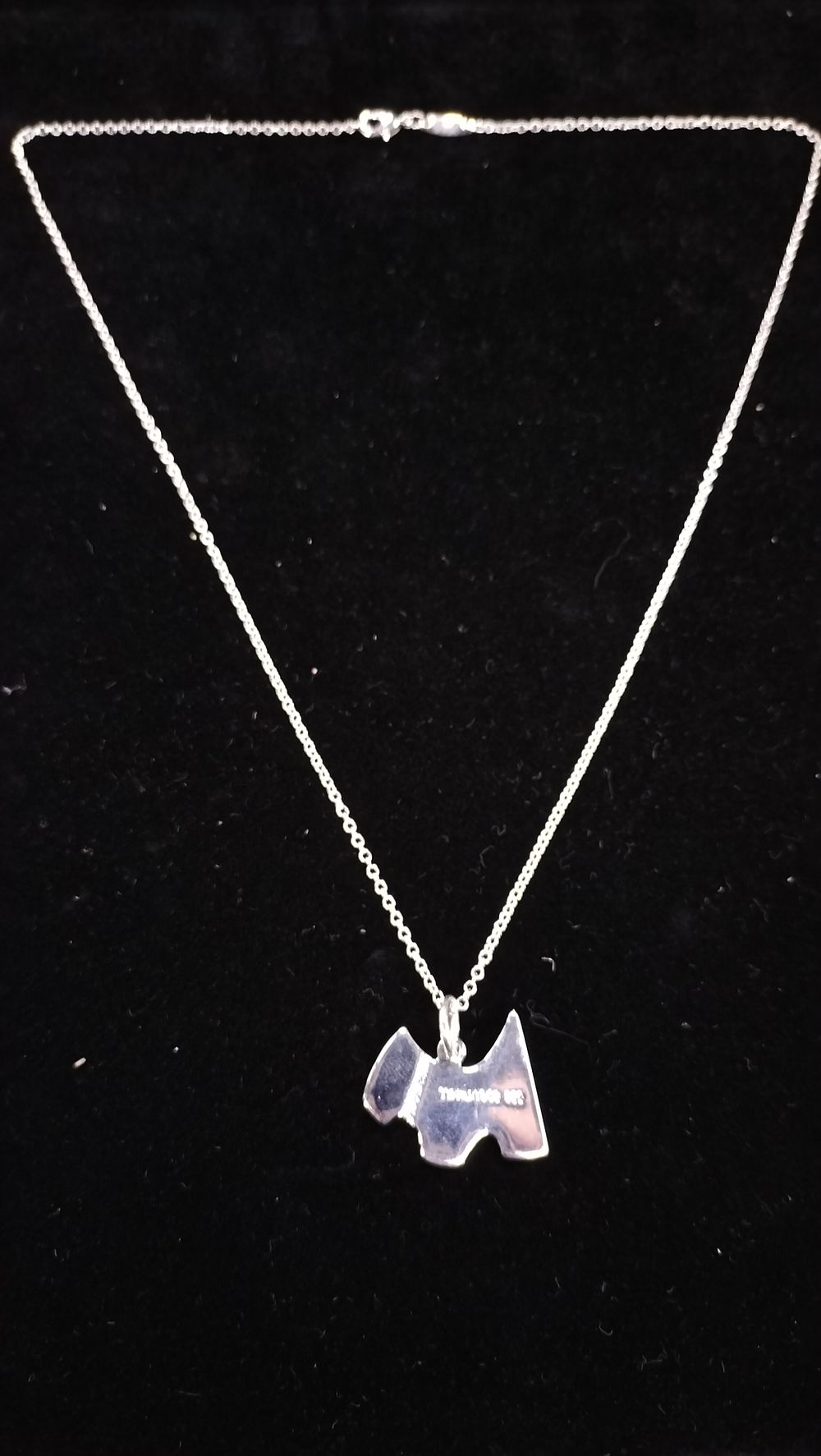Lot 430: A TOUS 925 Sterling Silver Scottish Terrier Pendant Necklace