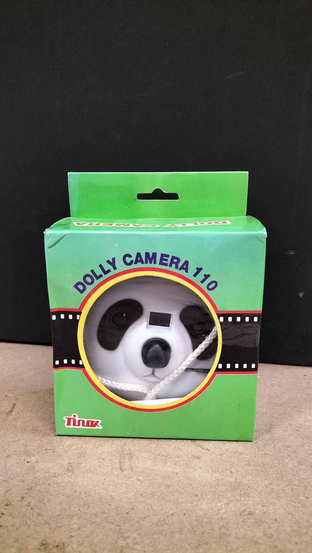 Lot 175: Tinox Dolly Camera 110 Panda Form Subminiature Camera with Original Box