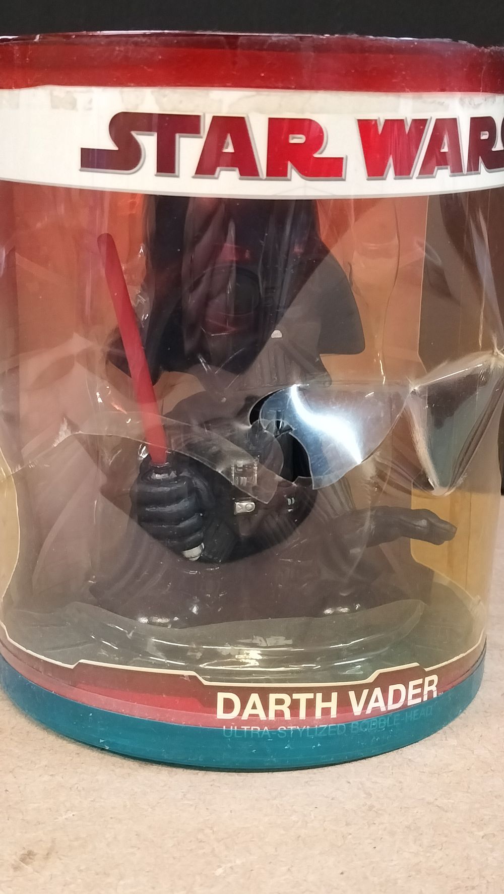 Lot 186: Star Wars Darth Vader Ultra-Stylized Bobble-Head Funko Plastic Figure