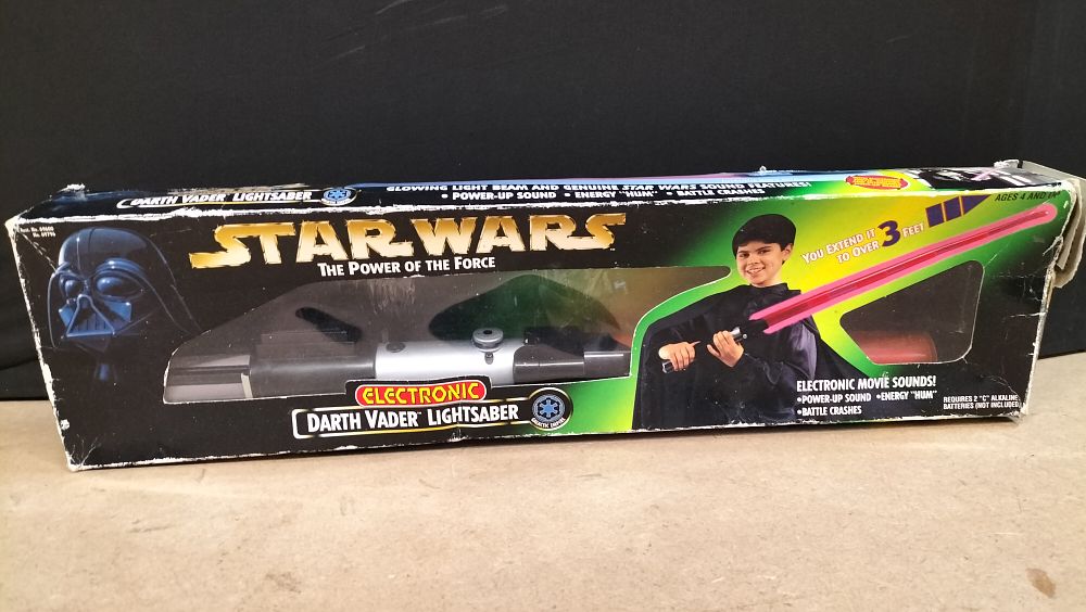 Lot 207: Kenner Star Wars The Power of the Force Electronic Darth Vader Lightsaber