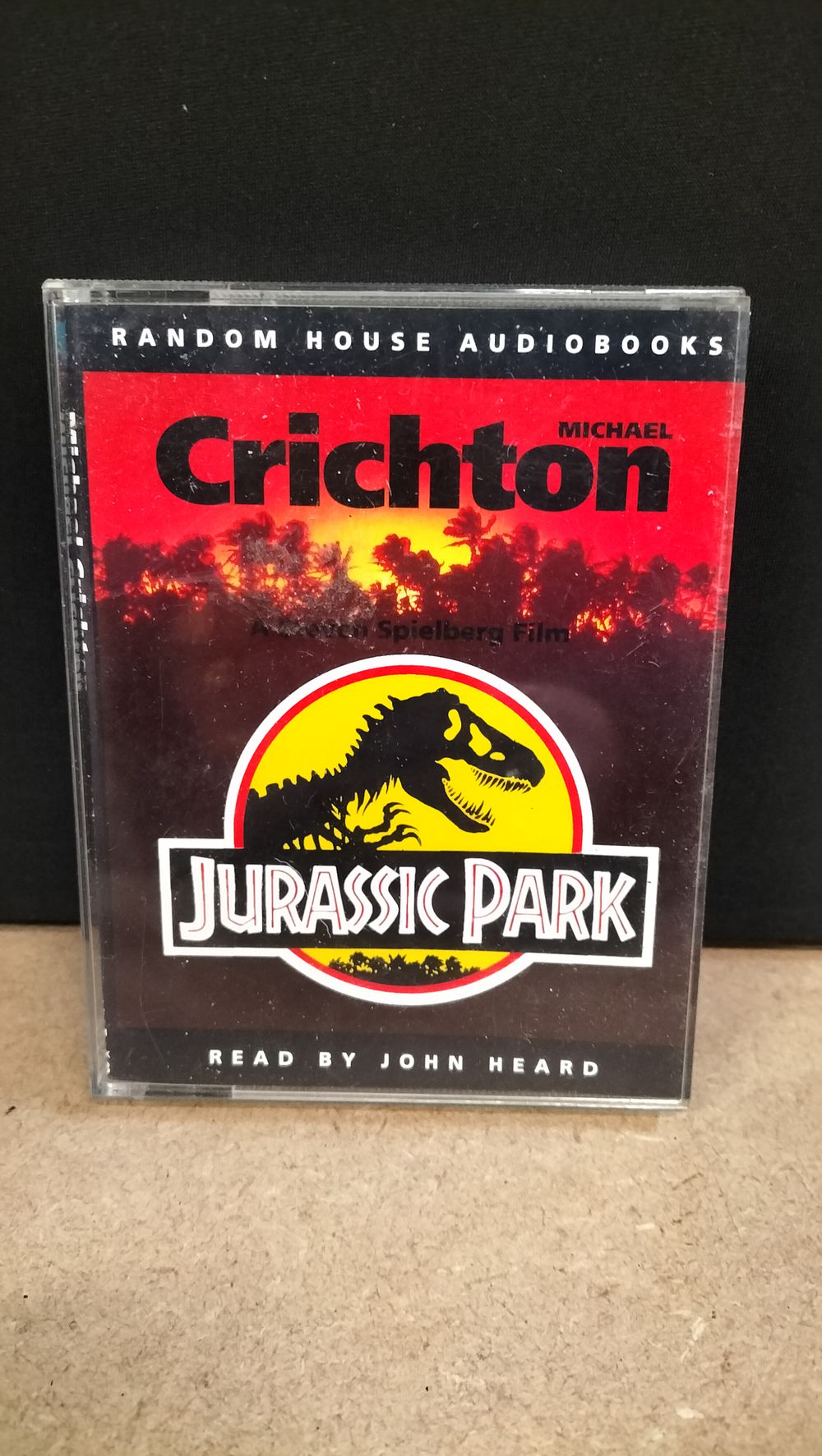 Lot 210: A Random House Audiobooks Jurassic Park 2-Cassette Set Read by John Heard, RC 3